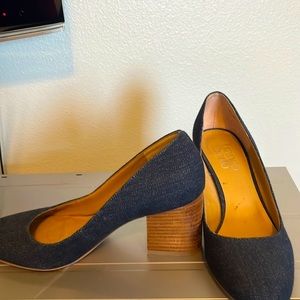 Franco Sarto denim pumps